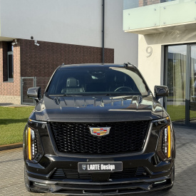 Сплиттер Esthete на передний бампер Cadillac Escalade 5 (2024+, рестайлинг) — Larte Design