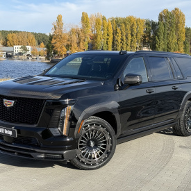 Сплиттер Esthete на передний бампер Cadillac Escalade 5 (2024+, рестайлинг) — Larte Design