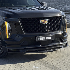 Сплиттер Esthete на передний бампер Cadillac Escalade 5 (2024+, рестайлинг) — Larte Design