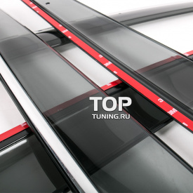 Дефлекторы с хромированной полосой на Nissan Murano 2 (Z51)