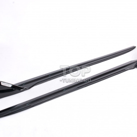 Короткие накладки PRO GT II на пороги — тюнинг BMW X5 (G05) (Черные)