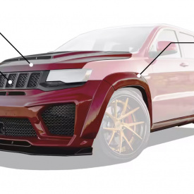 Сплиттер переднего бампера Renegade Tyrannos V3 для Jeep Grand Cherokee WK2