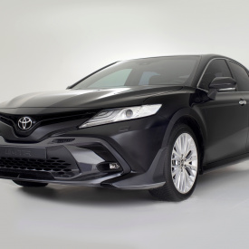 Решетка радитора MTR Design с накладками на передний бампер для Toyota Camry (2017-2020, XV70)