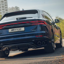 Задний бампер MTR Design (в сборе) для Audi Q8 (4M80, 2018-2023)