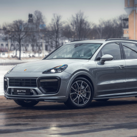 Передний бампер MTR Design (в сборе) для Porsche Cayenne (2017-2023, 9Y0 / 9Y3)