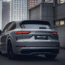 Задний бампер MTR Design (в сборе) для Porsche Cayenne (2017-2023, 9Y3)