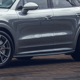 Карбоновые накладки MTR Design на пороги Porsche  Cayenne (2017-2023, 9Y0 / 9Y3)