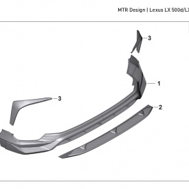  Карбоновый обвес MTR Design для Lexus LX 500d / 600 (2021+, J301)