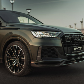 Карбоновый сплиттер MTR Design на передний бампер Audi Q7 S-Line / SQ7 (4M, 2019-2024)