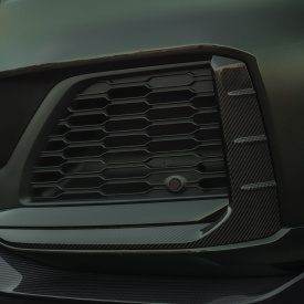 Карбоновые боковые накладки MTR Design для переднего бампера Audi Q7 S-Line / SQ7 (4M, 2019-2024)