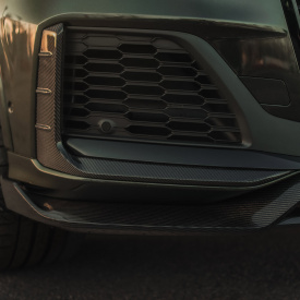 Карбоновые боковые накладки MTR Design для переднего бампера Audi Q7 S-Line / SQ7 (4M, 2019-2024)