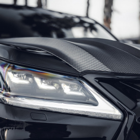 Карбоновая накладка капота для Lexus LX 450d / 570 (2015-2021, J201, рестайлинг 2)