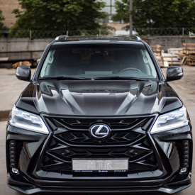 Карбоновая накладка капота для Lexus LX 450d / 570 (2015-2021, J201, рестайлинг 2)