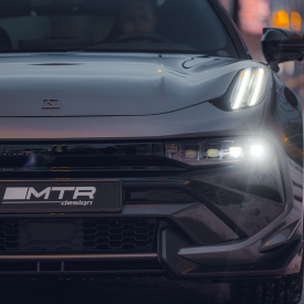 Карбоновый сплиттер на передний бампер MTR Design для ZEEKR 001 (2021+)