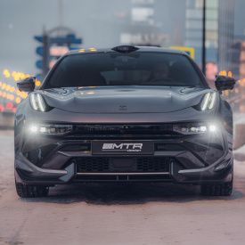 Карбоновый сплиттер на передний бампер MTR Design для ZEEKR 001 (2021+)