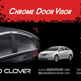 Дефлекторы на боковые окна Auto Clover Chrome на Hyundai Sonata 6 (YF)