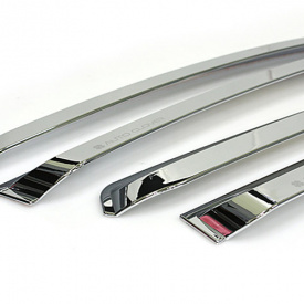 Дефлекторы на боковые окна Auto Clover Chrome на Hyundai Sonata 6 (YF)