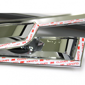 Дефлекторы на боковые окна Auto Clover Chrome на Hyundai Sonata 6 (YF)