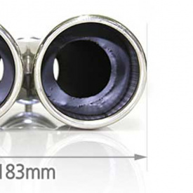 Двойная насадка на глушитель, вход 60мм Puzzle DR-3025 на Hyundai Elantra 5 (Avante MD)