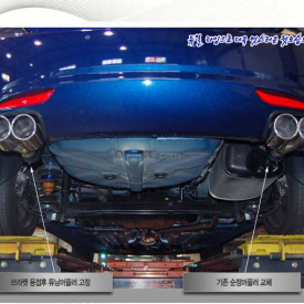 Двойная насадка на глушитель, вход 60мм Puzzle DR-3025 на Hyundai Elantra 5 (Avante MD)