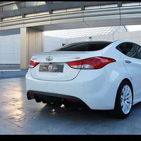 Диффузор заднего бампера + элероны M&S на Hyundai Elantra 5 (Avante MD)