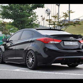 Диффузор заднего бампера + элероны M&S на Hyundai Elantra 5 (Avante MD)
