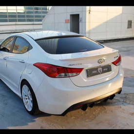 Диффузор заднего бампера + элероны M&S на Hyundai Elantra 5 (Avante MD)