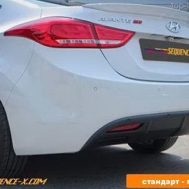 Диффузор заднего бампера Sequence на Hyundai Elantra 5 (Avante MD)