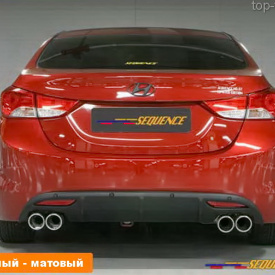 Диффузор заднего бампера Sequence на Hyundai Elantra 5 (Avante MD)