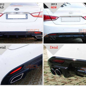 Диффузор заднего бампера X-Power на Hyundai Sonata 6 (YF)