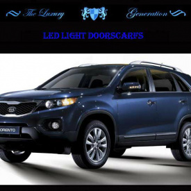 Накладки на пороги в салон с подсветкой Art-X Chrome на Kia Sorento XM