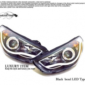 Передняя тюнинг-оптика Auto Lamp Chrome на Hyundai ix35