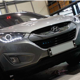 Передняя тюнинг-оптика Auto Lamp Chrome на Hyundai ix35