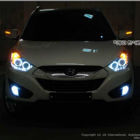 Передние фары Auto Lamp Audi Style 2 Black на Hyundai ix35