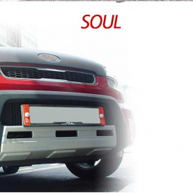 Протекторы переднего и заднего бампера Tomato на Kia Soul 1 поколение