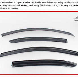 Дефлекторы боковых окон Safe Smoked на Hyundai Sonata 5 (NF)