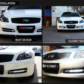 Тюнинг-оптика - дневные ходовые огни Incobb на Infiniti G 35 седан