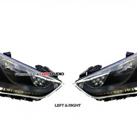 Тюнинг оптика - передние светодиодные фары ExLed на Hyundai Veloster