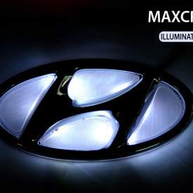 Эмблемы с LED подсветкой Sense Light 2-way на Hyundai Santa Fe 3 (DM)