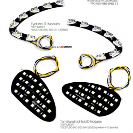 Светодиодные модули в переднюю оптику Xled на Nissan Juke