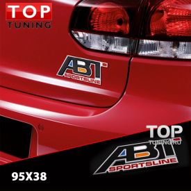 Шильд алюминиевый на клеевой основе ABT Sportline 95x38 mm на Audi