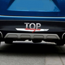 Диффузор - накладка на задний бампер - обвес Guardian на Mazda CX-5 1 поколение