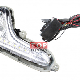 Противотуманные фары с ходовыми огнями на Hyundai Solaris