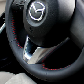 Кожаные оплетки руля, кпп, ручника на Mazda CX-5 1 поколение