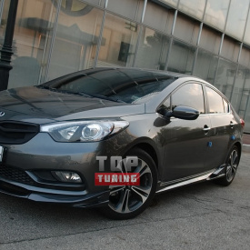 Накладка на передний бампер  Free Style на Kia Cerato 3