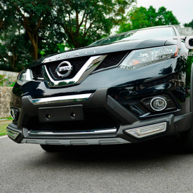 Юбка на передний бампер TECH Design 4sport на Nissan X-Trail T32