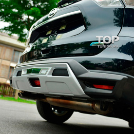 Юбка на задний бампер TECH Design 4sport на Nissan X-Trail T32