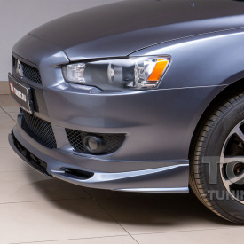 Юбка на передний бампер Zodiac ABS (ДОРЕСТАЙЛИНГ) на Mitsubishi Lancer 10 (X)