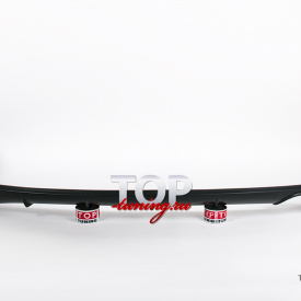 Юбка на задний бампер Zodiac - одинарный выхлоп - (ABS) на Mitsubishi Lancer 10 (X)