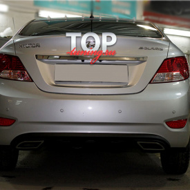 Диффузор RS на задний бампер для Hyundai Solaris 1